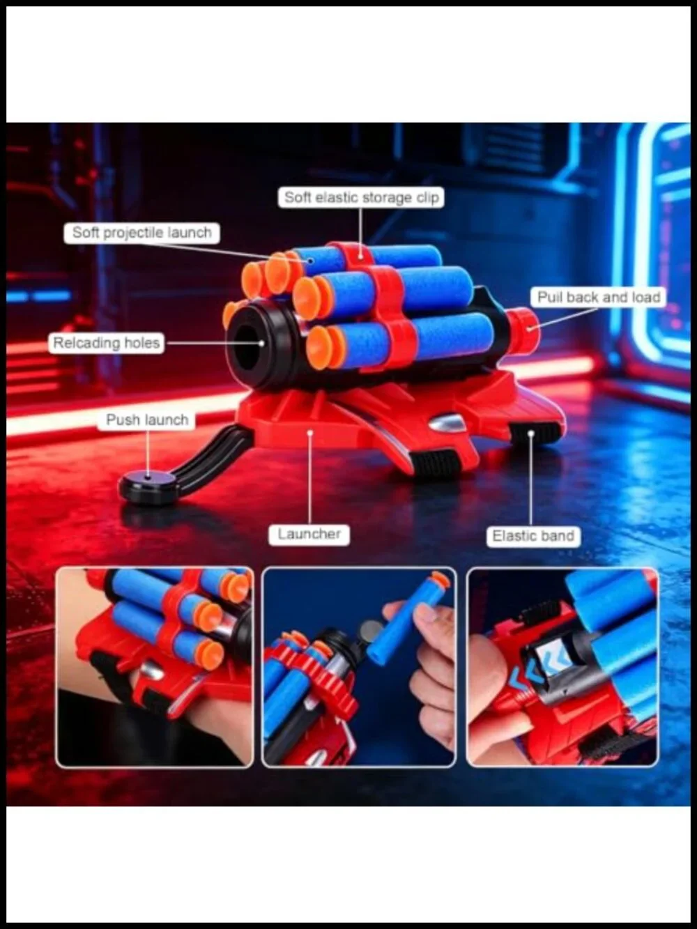 2 Pack Spider Web Shooters Wrist Launcher Toy with Sucker Darts for Kids-